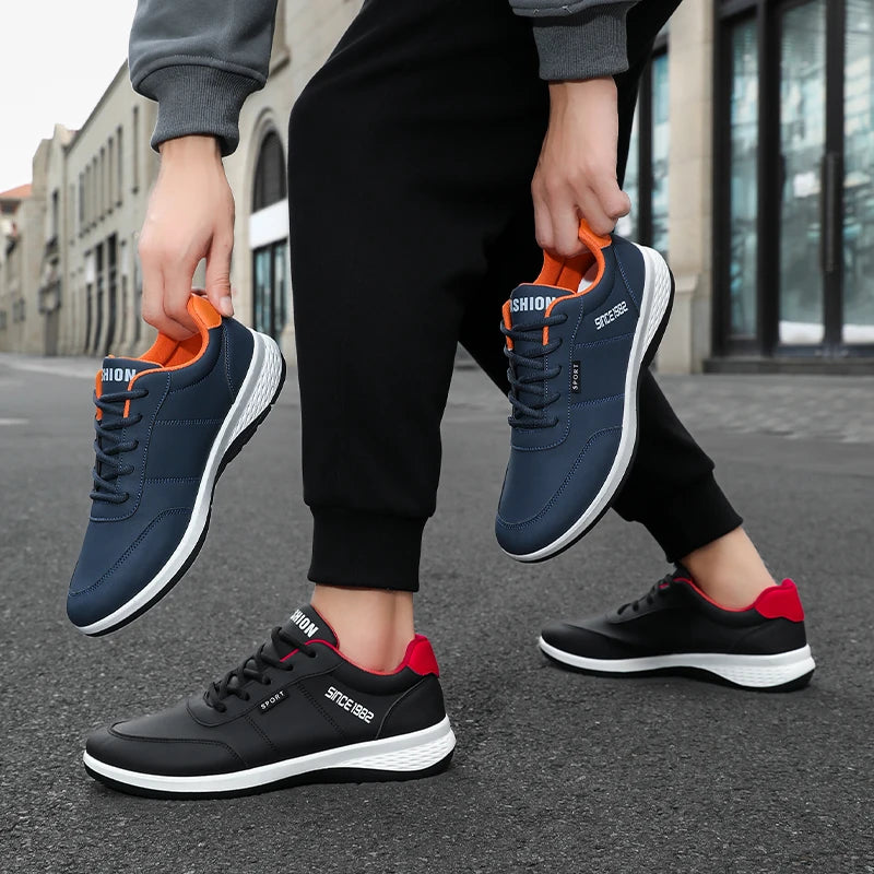 Sneakers Shoes Man Flat Bottomed Sports Shock-absorbing Comfortable Lace Up Summer Training Soft Soled Outdoor Running Shoes