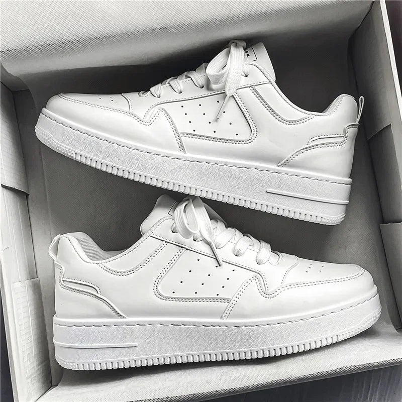 Men's Shoes Comfortable Classic Sports White Fashion Trend Simple and Versatile Casual Outdoor Breathable Walking Flat Shoes