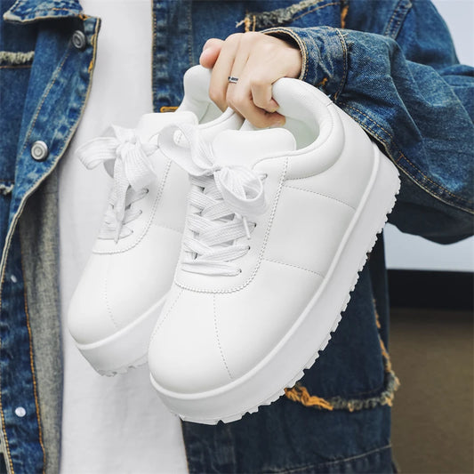 2025 New High Quality Shoes  Autumn and Winter New Breathable Versatile Trendy Fashion Thick Soled Thickened Niche Bread Shoes