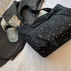 2025 New Versatile Fashion Star Bag Handbag Exquisite Bow Tote Bag Stylish Commuter Underarm Shoulder Bag