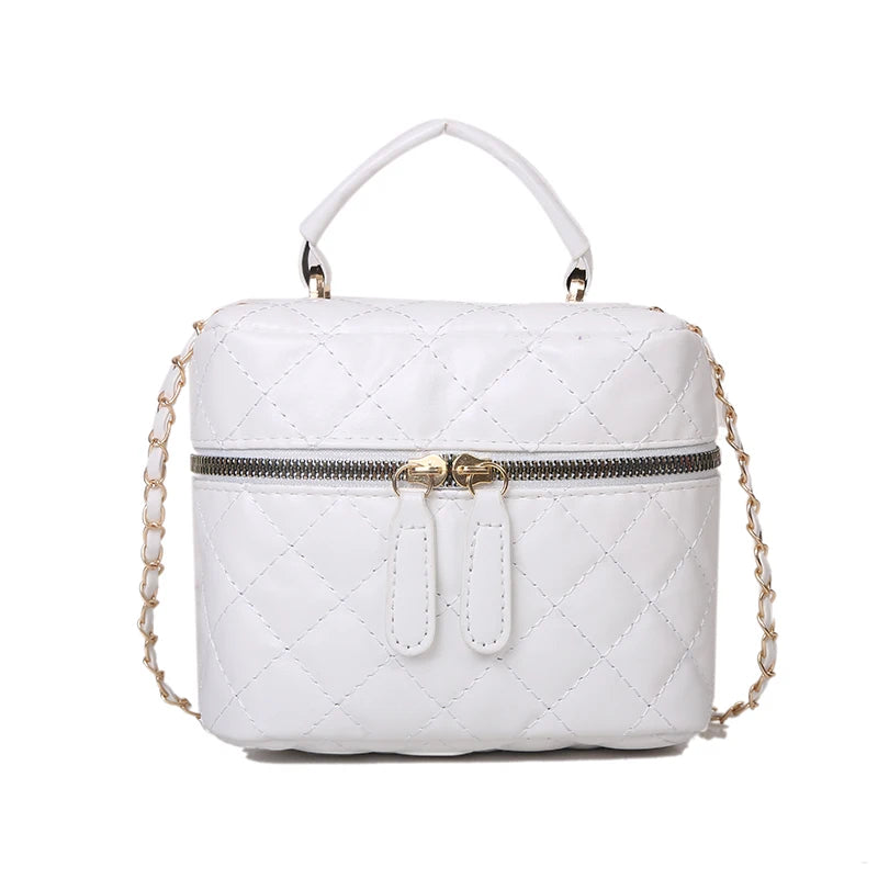 Trendy  Buet Handbag Women's Crossbody Versatile High-End Feel PU Leather Soft Surface Zipper Closure Casual Sle