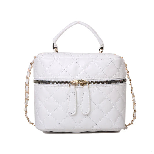 Trendy  Buet Handbag Women's Crossbody Versatile High-End Feel PU Leather Soft Surface Zipper Closure Casual Sle