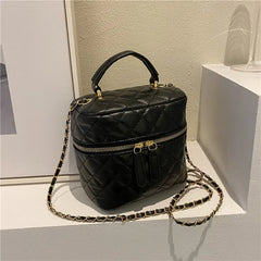 Trendy  Buet Handbag Women's Crossbody Versatile High-End Feel PU Leather Soft Surface Zipper Closure Casual Sle