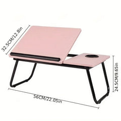 Computer Lazy Desk with Ergonomic Design, Integrated Foldable Table with Adjustable Height, Compact and Practical