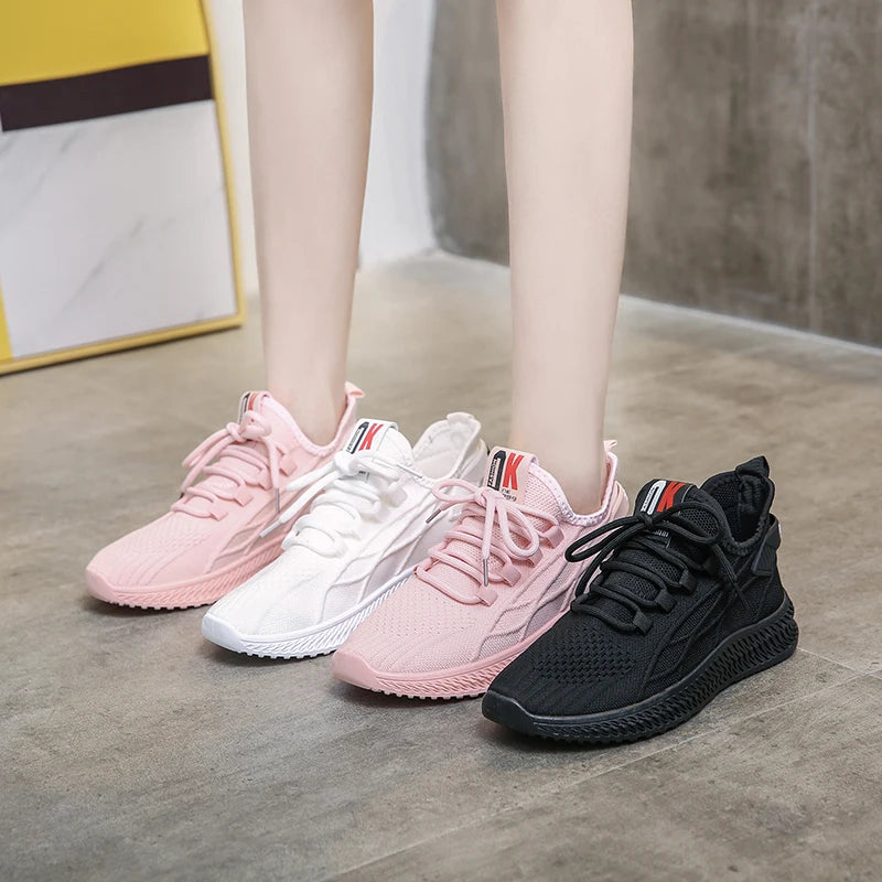 Shoes Women 2025 Spring New Lightweight Non-slip Fashion Trend All-match Casual Soft Bottom Shock Absorption Running Sports