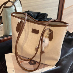 Women Large Tote Bag 2025 New Casual Commuting Shoulder Purse Spacious University School Bag Lightweight