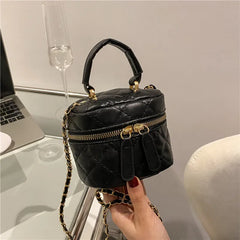 Trendy  Buet Handbag Women's Crossbody Versatile High-End Feel PU Leather Soft Surface Zipper Closure Casual Sle