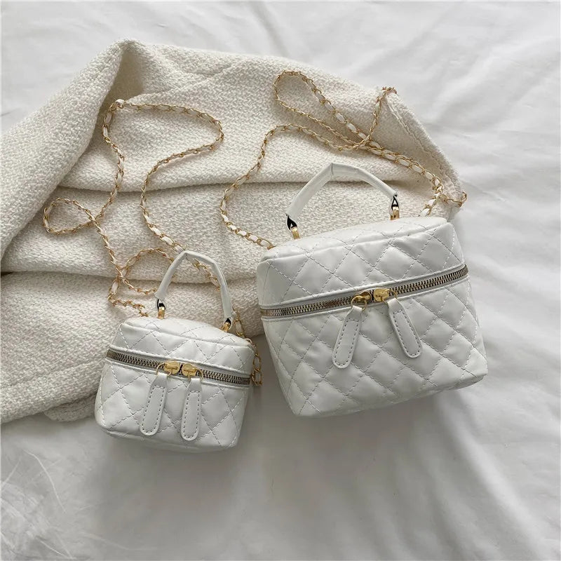 Trendy  Buet Handbag Women's Crossbody Versatile High-End Feel PU Leather Soft Surface Zipper Closure Casual Sle