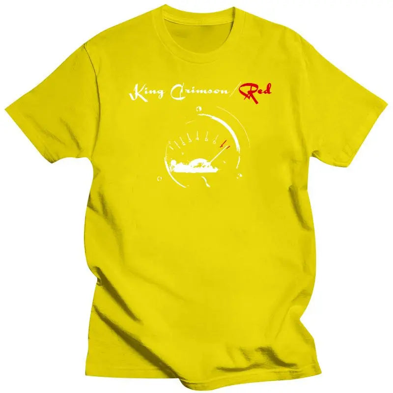 Mens Clothing  King Crimson Men Red Speedometer T Shirt Black