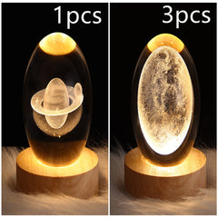 3D Planet Moon Lamp Bedroom Home Decor