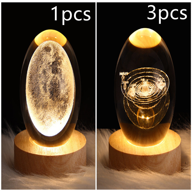 3D Planet Moon Lamp Bedroom Home Decor