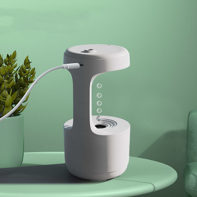 Bedroom Anti-Gravity Humidifier With Clock Water Drop