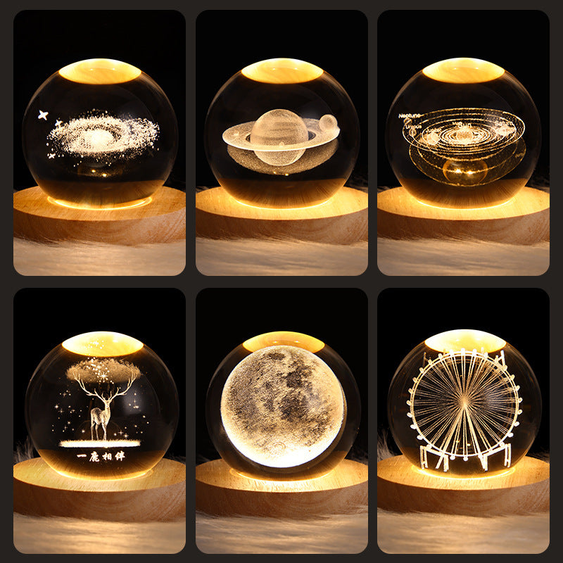 3D Planet Moon Lamp Bedroom Home Decor
